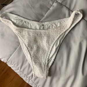 White High Leg Bikini Bottoms